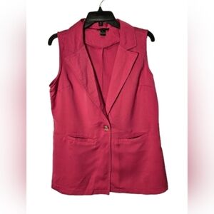 Japna Women's Pink Sleeveless Blazer *Only Blazer Size Large NWT